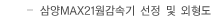 삼양MAX21 웜 감속기 선정 및 외형도